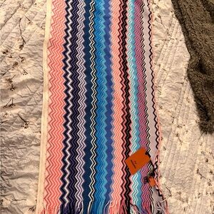Missoni Multicolor Zigzag Knit scarf